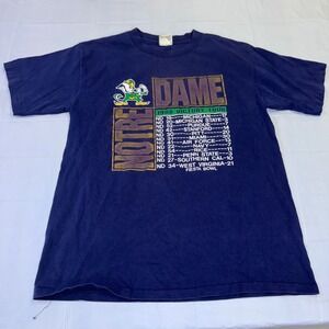 Vintage 1988 Notre Dame‎ Fighting Irish Victory T-Shirt Nutmeg L single stitch